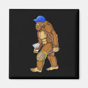 Bigfoot Badminton Shuttle Art Sports Magneet