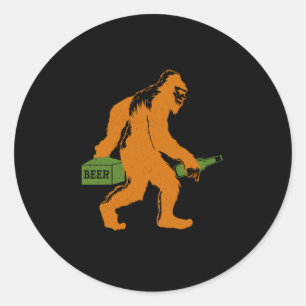 Bigfoot Beer Sasquatch Yeti Beer Lover Beer Bottle Ronde Sticker