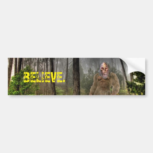 Bigfoot Believe Bumpersticker (Voorkant)