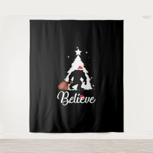 Bigfoot Believe kerstShirt Wandkleed