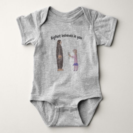 Bigfoot Believes in You Infant One Piece Romper (Voorkant)