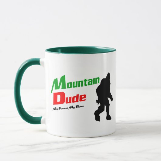 Bigfoot Berg Vent My Bos Mijn Regels Mok (Links)