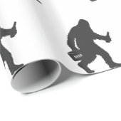Bigfoot biersilhouet cadeaupapier (Rol Hoek)