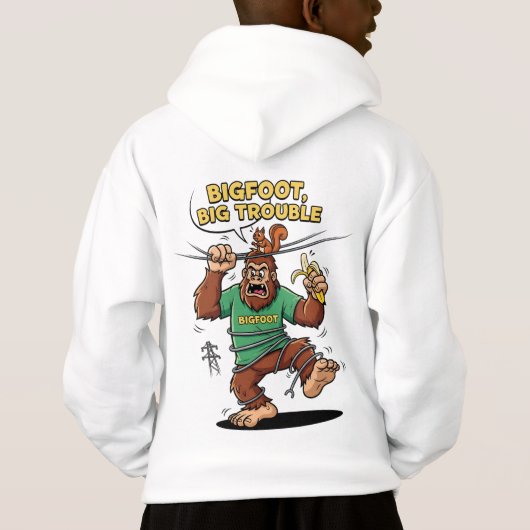 Bigfoot, Big Trouble – Funny Cartoon Cryptid  (Achterkant)