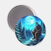 Bigfoot bij nacht magneet (Voorkant / Achterkant)