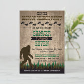 Bigfoot Birthday Uitnodiging (Staand voorkant)