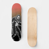 Bigfoot Black Red Sasquatch Creature Silhouette Skateboard (Voorkant)