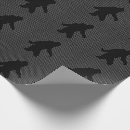 Bigfoot Black Silhouette Carbon Fiber Style Cadeaupapier (Hoek)