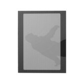Bigfoot Black Silhouette Carbon Fiber Style Notitieblok (Gedraaid)