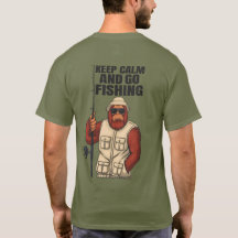 Bigfoot Blijf Kalm En Ga Vissen Grappig