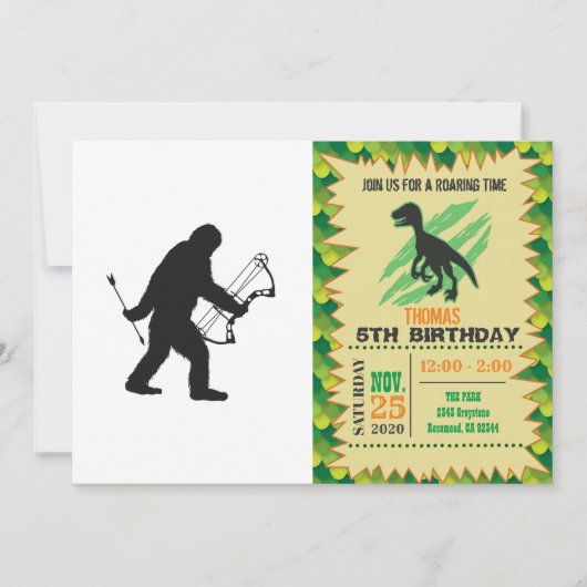 Bigfoot Boogschutter silhouet Kaart (Voorkant)