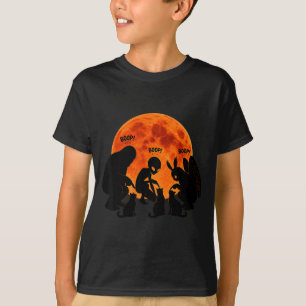 Bigfoot Boop Kat Alien Mothman Katten Volle Maan T-shirt