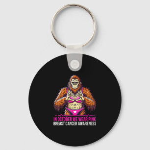 Bigfoot borstkanker bewustwordingsmaand sasquatch sleutelhanger