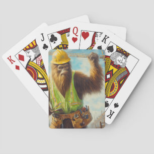 Bigfoot bouwvakker pokerkaarten