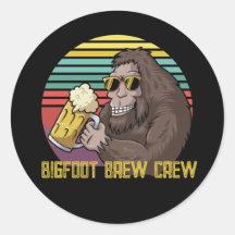 Bigfoot Brew Crew Classic Ronde Sticker