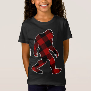 Bigfoot Buffalo Plaid Kerstmis T-shirt