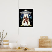 Bigfoot buitenaardse ontvoering poster (Keuken)