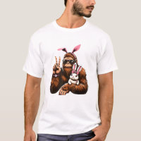 Bigfoot Bunny Drôle de T-Shirt de Pâques de Sasqua