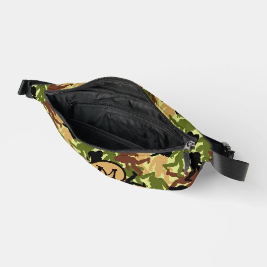 Bigfoot Camo Camouflage Pattern Monogram Heuptasje (Open)