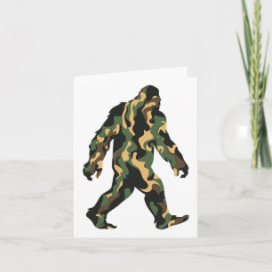 Bigfoot Camo Sasquatch Outdoor Camping Mannen Vrou Kaart