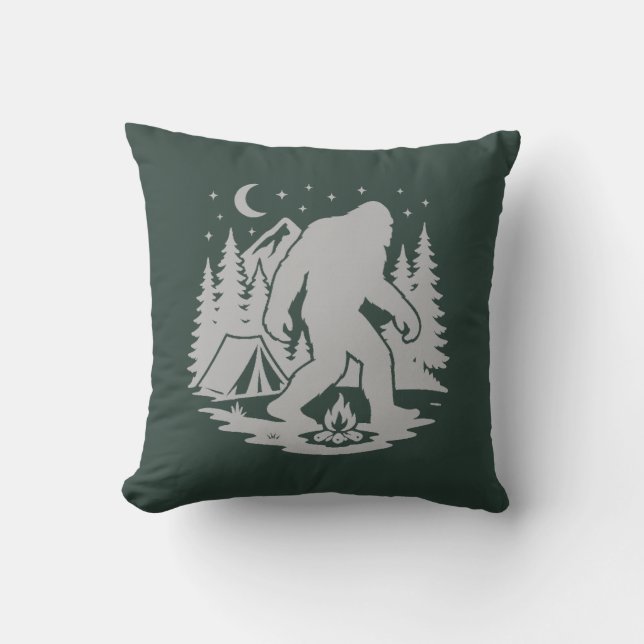 Bigfoot Camping Kussen (Voorkant)