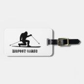 Bigfoot Cares Telemark Skiing Bagagelabel (Voorkant horizontaal)