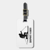 Bigfoot Cares Telemark Skiing Bagagelabel (Voorkant verticaal)