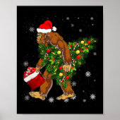 Bigfoot Carrier met kerstboom Sasquatch Believer Poster (Voorkant)