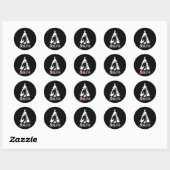 Bigfoot Carrier met kerstboom Sasquatch Believer Ronde Sticker (Vel)