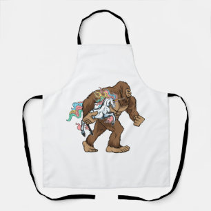 Bigfoot Carrier Unicorn Funny Sasquatch Gifts Schort