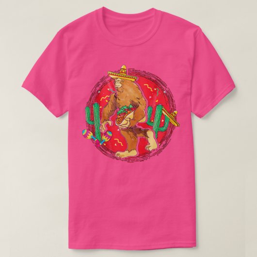 Bigfoot Carry Tacos Cinco de Mayo T-shirt (Design voorkant)