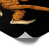 Bigfoot Carrying Christmas Tree Sasquatch Believer Poster (Hoek)