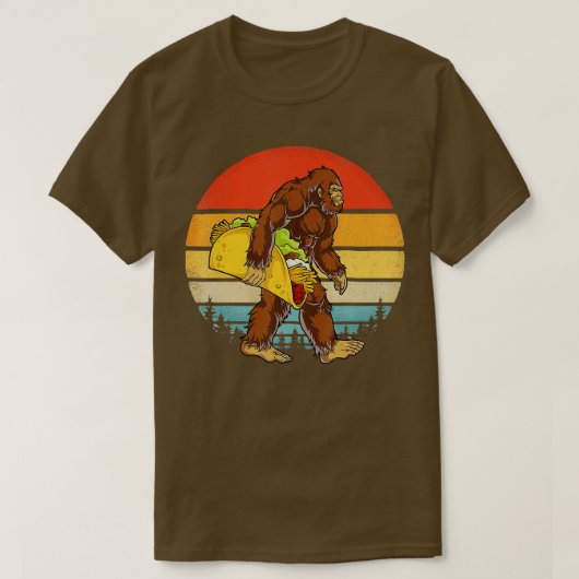 Bigfoot Carrying Taco Funny Cinco de Mayo Boys Man T-shirt (Design voorkant)