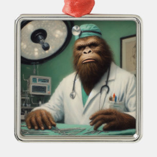 Bigfoot Chirurg Metalen Ornament