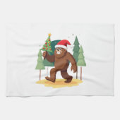 Bigfoot Christmas Tree Santa Hat (4) Theedoek (Horizontaal)