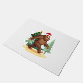 Bigfoot Christmas Tree Santa Hat (5) Deurmat (Schuin)