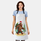 Bigfoot Christmas Tree Santa Hat (5) Schort (Gedragen)