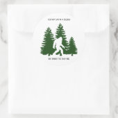 Bigfoot creeper drôle autocollant (Sac)