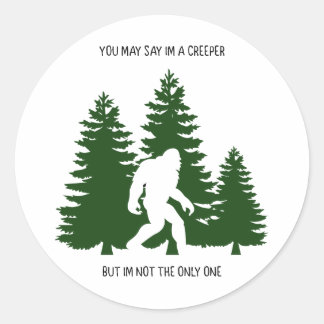 Bigfoot creeper grappige sticker