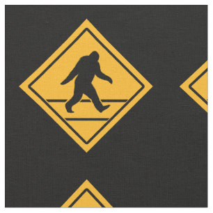 Bigfoot Crossing Patroon Sasquatch Squatchy Stof