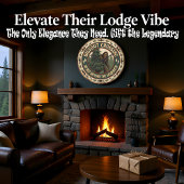 Bigfoot Crossing Sasquatch Rustic Grote Klok