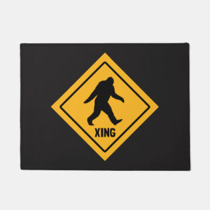 Bigfoot Crossing Sasquatch Xing Sign Vierkant Deurmat