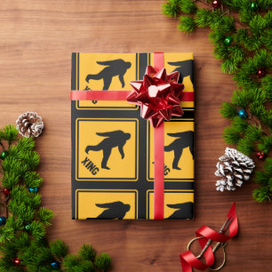 Bigfoot Crossing Signaalpatroon Cadeaupapier