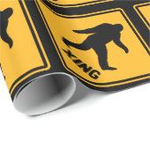 Bigfoot Crossing Signaalpatroon Cadeaupapier (Rol Hoek)