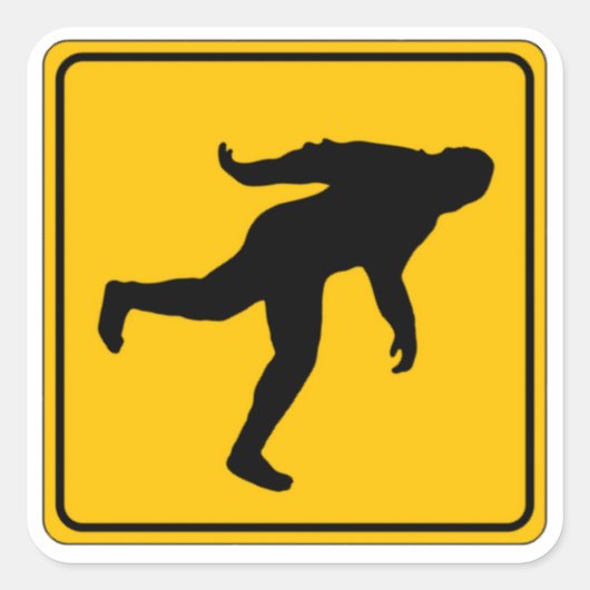 Bigfoot Crossing Vierkante Sticker (Voorkant)