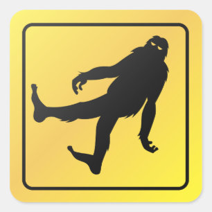 Bigfoot Crossing Vierkante Sticker