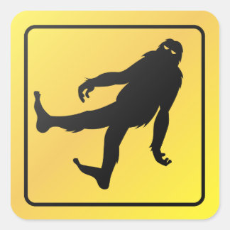 Bigfoot Crossing Vierkante Sticker