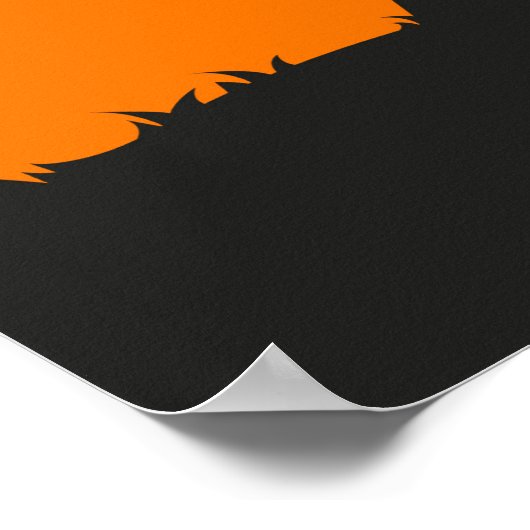 Bigfoot Cryptid  Minimal Retro Cryptozoology Poster (Hoek)