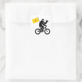 Bigfoot Cycling New Mexico Flag Vierkante Sticker (Tas)