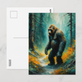 Bigfoot dans les bois Carte postale (Devant / Derrière)
